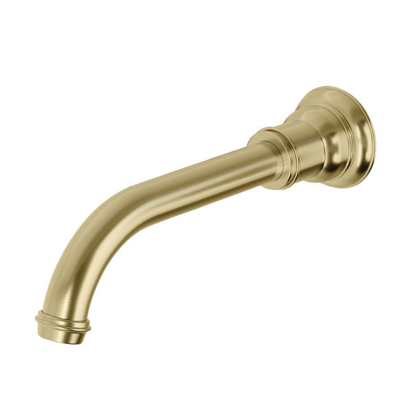 Phoenix Cromford Wall Basin / Bath Outlet 180mm Brushed Gold