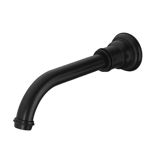 Phoenix Cromford Wall Basin / Bath Outlet 180mm Matte Black