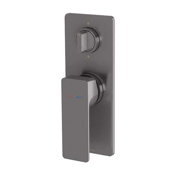Phoenix Gloss MKII Shower / Bath Diverter Mixer Kit Brushed Carbon - The Blue Space