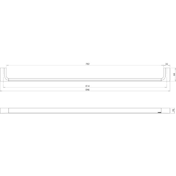 Phoenix Gloss Single Towel Rail - Brushed Carbon