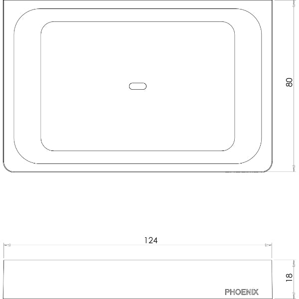 Phoenix Gloss Soap Dish - Brushed Carbon