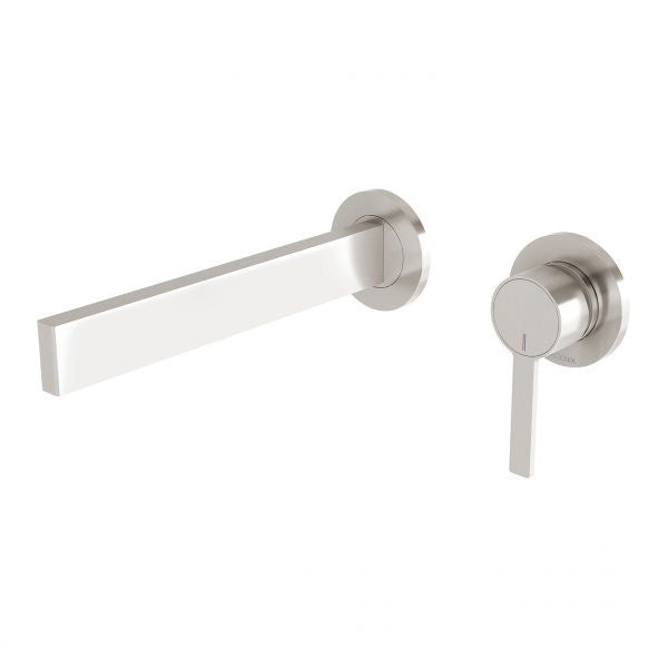 Phoenix Lexi MKII Basin/Bath Wall Mixer Set 200mm Brushed Nickel