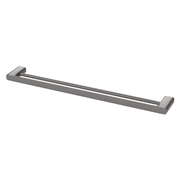 Phoenix Nuage Double Towel Rail 800mm - Brushed Carbon