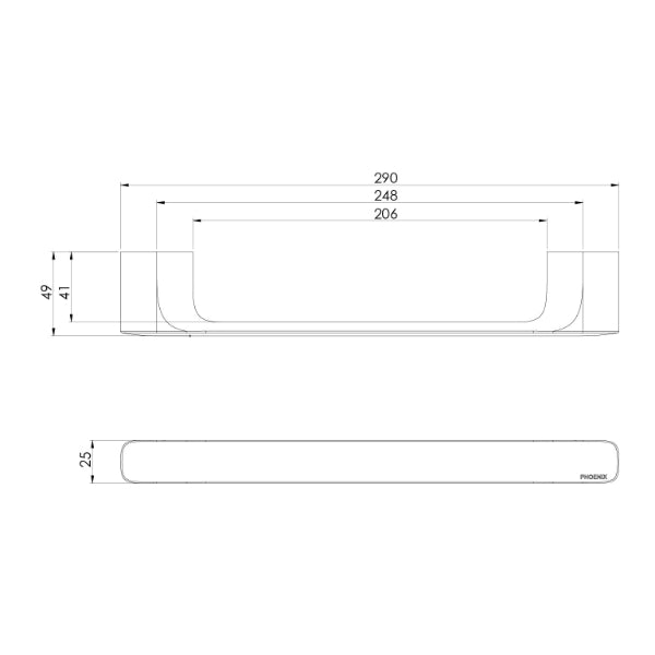 Phoenix Nuage Hand Towel Rail - Brushed Nickel