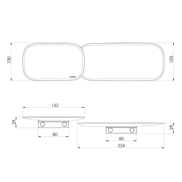 Phoenix Nuage Shower Shelves - Matte White