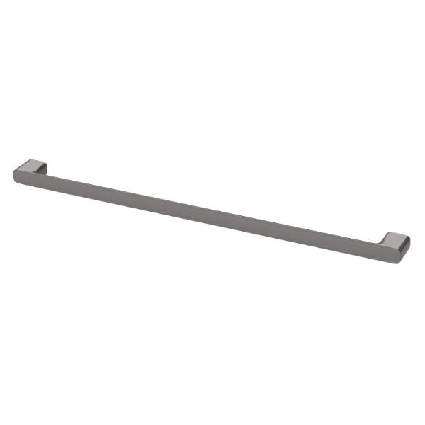 Phoenix Nuage Single Towel Rail 800mm in Brushed Carbon - The Blue Space