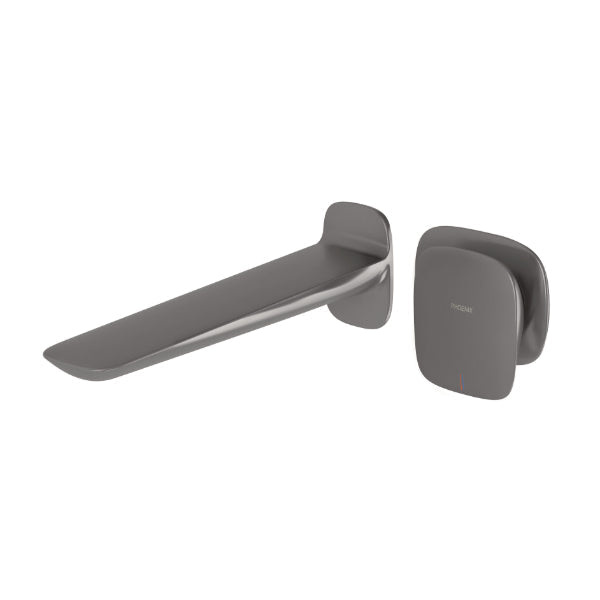 Phoenix Nuage Wall Basin/Bath Mixer Set 200mm - Brushed Carbon