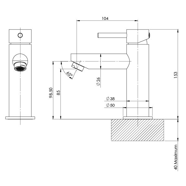 Phoenix Pina Basin Mixer Brushed Nickel