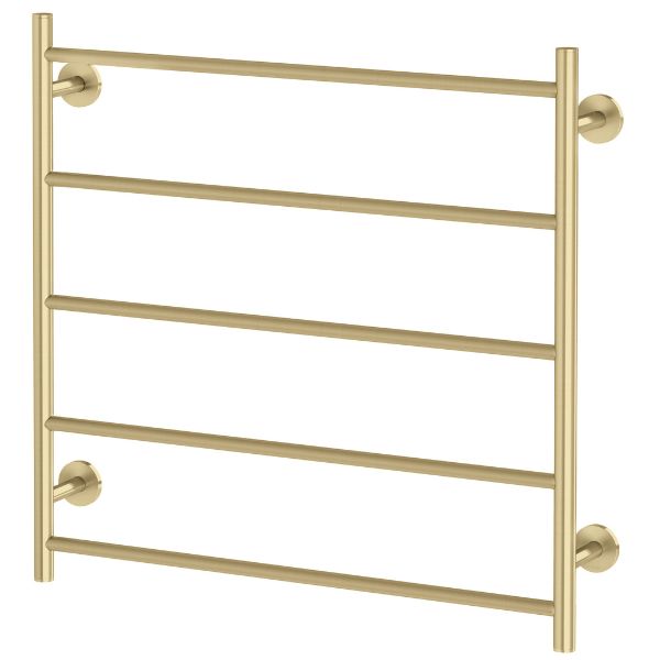 Phoenix Radii Heated Towel Ladder 750mm Brushed Gold