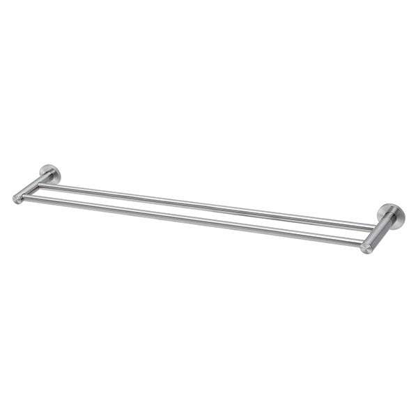 Phoenix Radii Stainless Steel Double Towel Rail Round Plate