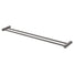 Phoenix Vivid Slimline Double Towel Rail 800mm in Brushed Carbon - The Blue Space