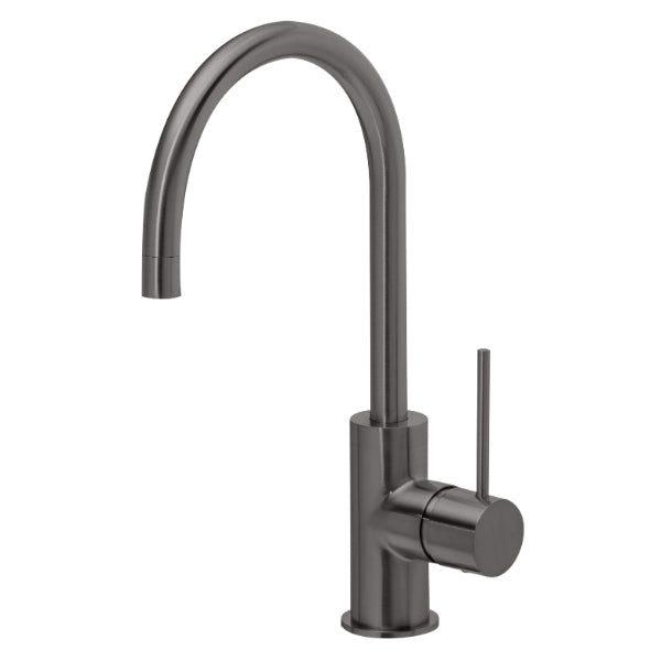 Phoenix Vivid Slimline Side Lever Sink Mixer 160mm Gooseneck - Brushed Carbon