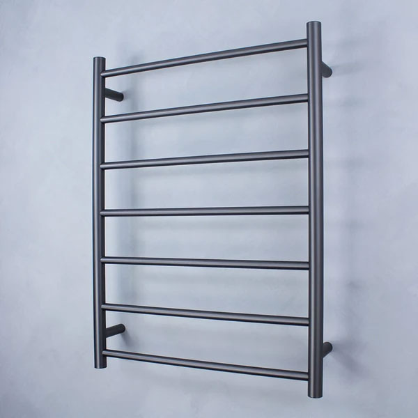 Radiant Round 7 Bar Heated Rail 600mmx800mm Gun Metal