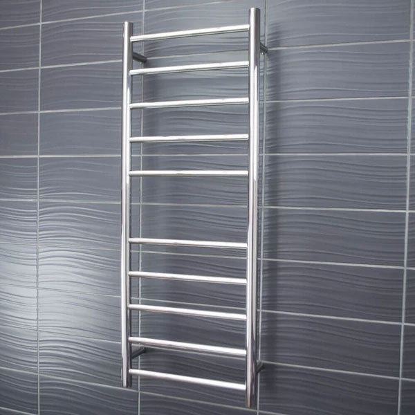 Radiant Round 10 Bar Heated Towel Ladder 430 x 1100 Polished
