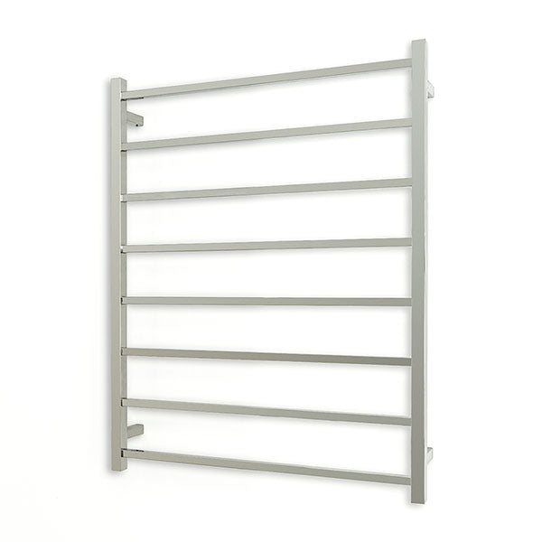 Radiant Square 8 Bar Heated Towel Ladder 800 x 1000 Polished Stainless Steel