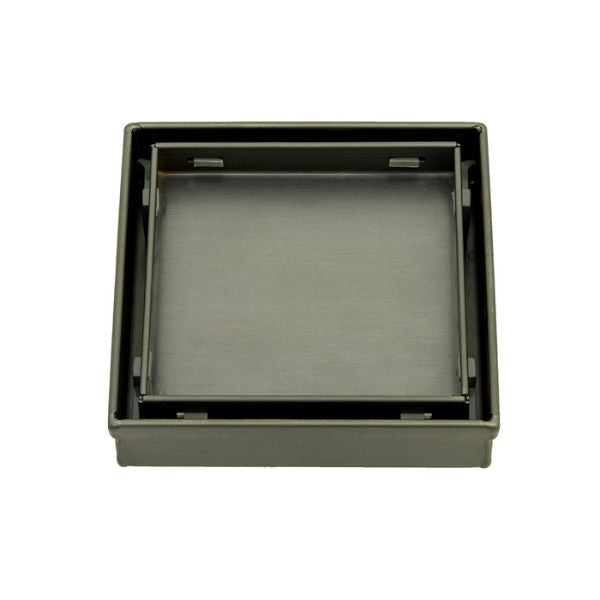Radiant Tile Insert Square Floor Waste - Gun Metal Grey