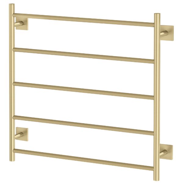 Phoenix Radii Heated Towel Ladder 750mm Brushed Gold