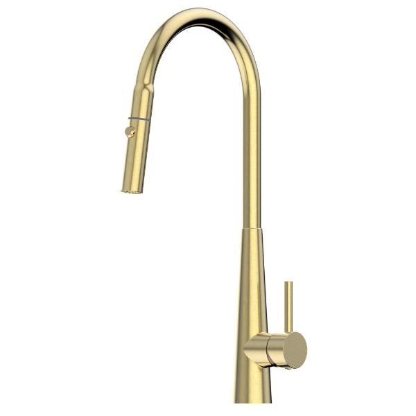 Suprema Xpress Fit Xcel Stainless Steel Retractable Sink Mixer Brushed Gold