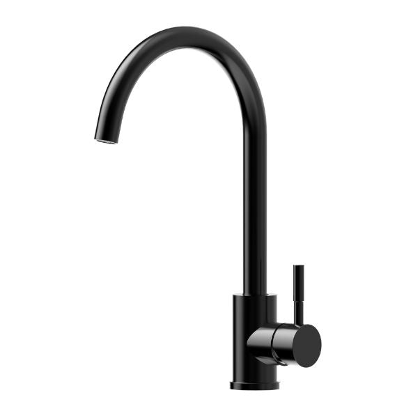 Suprema Xpress Fit Xpo Stainless Steel Gooseneck Sink Mixer Matte Black
