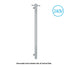 Thermogroup 240V Vertical Single Bar Round Narrow/Small Heated Towel Rail Polished Stainless Steel