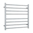 Thermogroup 240V 8 Bar Ladder 750 Round Heated Towel Rail Polished Stainless Steel - The Blue Space