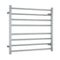 Thermogroup 8 Bar Thermorail Heated Towel Ladder 750x700x122 Brushed Nickel - The Blue Space