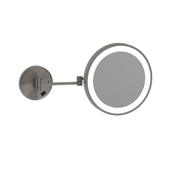 Thermogroup Ablaze 3x Magnification Wall Mounted Shaving Mirror - Brushed Nickel