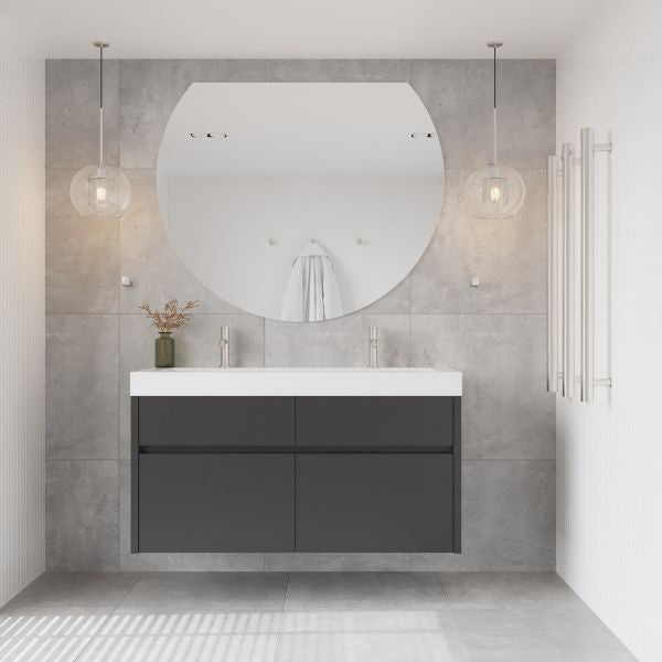 Thermogroup Ablaze Mirror D-Shaped Polished Edge Mirror 1200 x 900mm