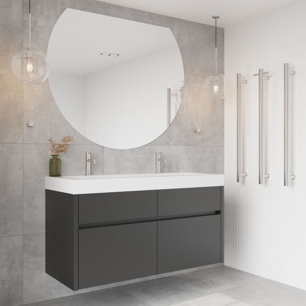 Thermogroup Ablaze Mirror D-Shaped Polished Edge Mirror 1200 x 900mm