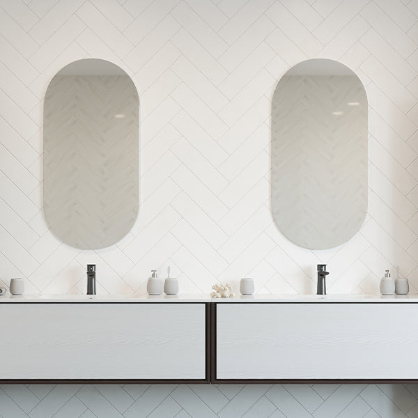 Thermogroup Pill Polished Edge Mirror - 500mm x 1000mm