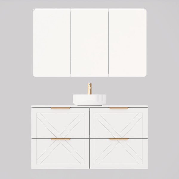 Timberline Sutherland House Farmhouse Wall Hung Vanity 1200mm Centre Bowl - The Blue Space