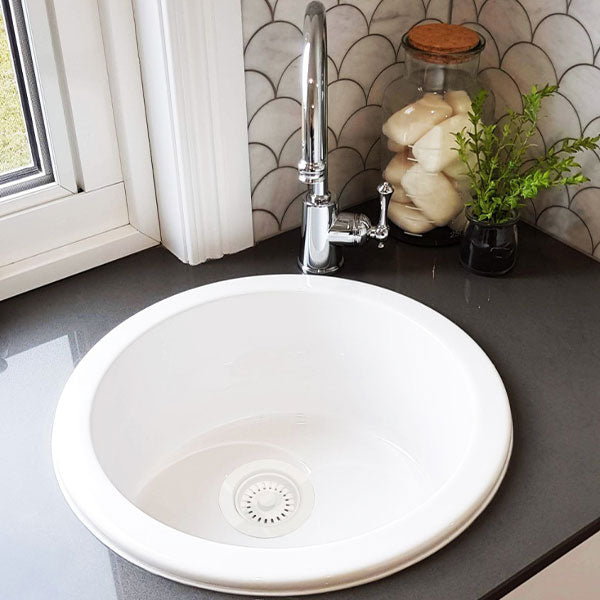 Turner Hastings 90 x 50mm Matte White Basket Waste