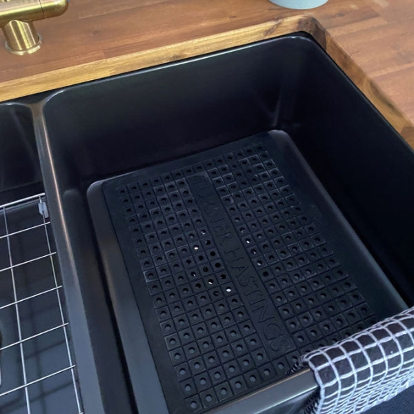 Turner Hastings Protective Silicone Sink Mat 400 x 320mm - Black