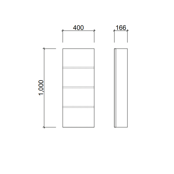 Timberline Jazz Shaving Cabinet 400mm or 600mm