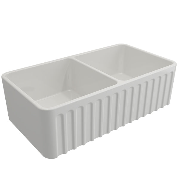 Turner Hastings Novi 85 x 46 Fireclay Double Butler Sink, Universal Front