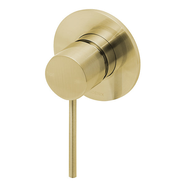 Phoenix Vivid Slimline Shower/Wall Mixer-Brushed Gold
