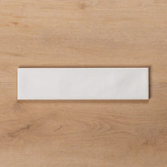 Whitehaven White Wavy Satin Ceramic Subway Tile 68x280mm