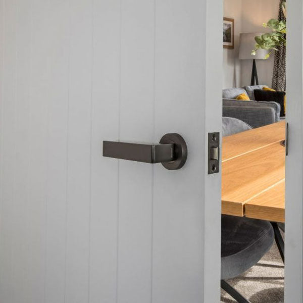 Zanda Boston Passage Door Handle Set Graphite Nickel
