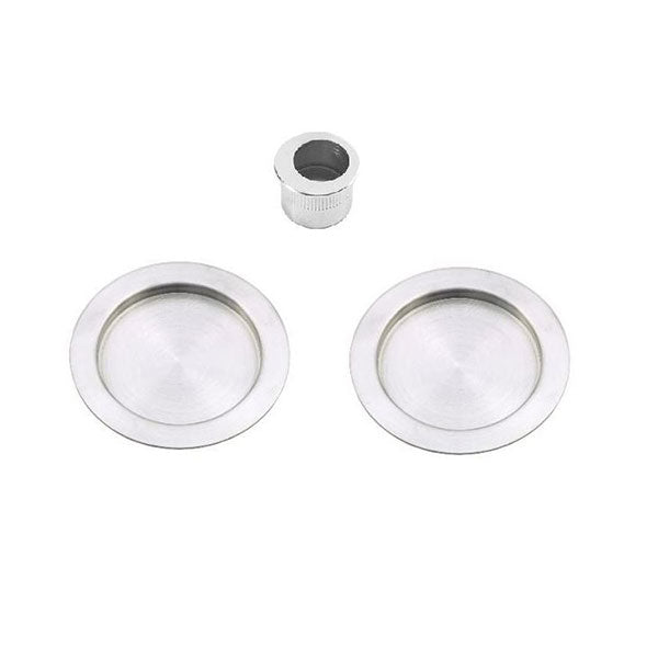 Zanda Round Cavity Sliding Passage Door Handle Kit Stainless Steel