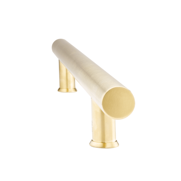 Zanda Satin Brass Round Pull Door Handle - Straight Pair