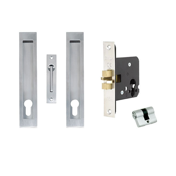 Zanda Verve Sliding Door Lock Kit Stainless Steel