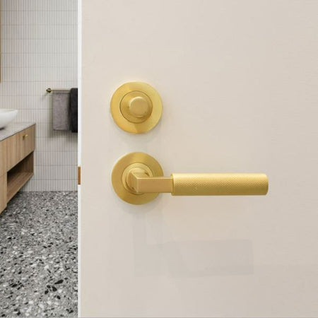 Zanda Zurich Privacy Door Handle Set Satin Brass